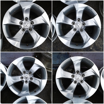 แม็กAccord G8 17 (2ชุด) Honda HRV 17-5-114.3 7นิ้ว ET55 สวยเดิม 3,900-4900 บาท  แม็ก Honda HRV 17-5-114.3 7นิ้ว ET55  สภาพเดิมๆไม่คดไม่ดุ้ง ไม่มีซ่อม  มีรอยจากการใช้งานบ้าง  ราคา 4วง 4,900บาท
