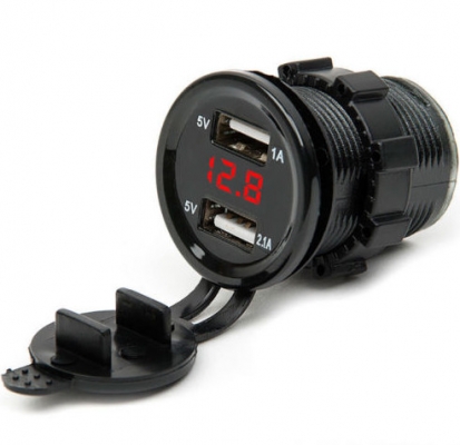 ที่ชาร์จมือถือ ใส่มอเตอร์ไซด์ วัดแบตได้