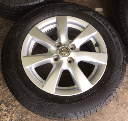 ล้อแม็ก Nissan Almera ขอบ 15 พร้อมยาง Dunlop 185-65-15 ปลายปี 15