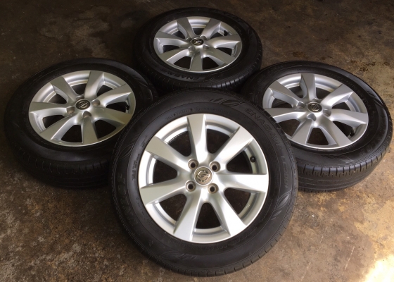 ล้อแม็ก Nissan Almera ขอบ 15 พร้อมยาง Dunlop 185-65-15 ปลายปี 15
