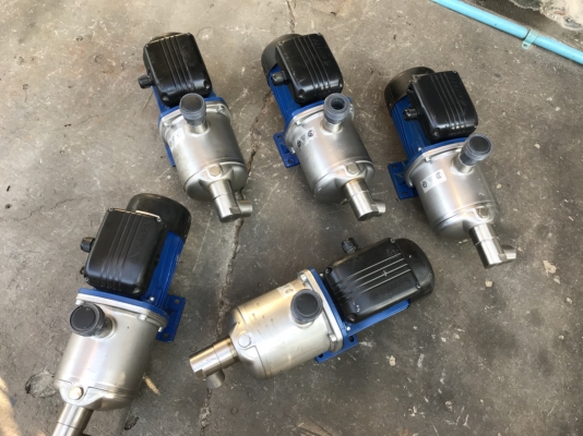 ( เหลือ 3ตัวครับ )ขายปั้มน้ำแรงดันสูงใบพัดหลายชั้นหัวสแตนเลส Lowara 3/4HP. 380V made in Italy สภาพสวยมากเดิมๆ วิ่งนิ่ม พร้อมใช้งาน มี 5ตัวครับ