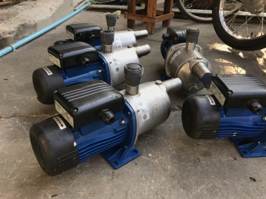 ( เหลือ 3ตัวครับ )ขายปั้มน้ำแรงดันสูงใบพัดหลายชั้นหัวสแตนเลส Lowara 3/4HP. 380V made in Italy สภาพสวยมากเดิมๆ วิ่งนิ่ม พร้อมใช้งาน มี 5ตัวครับ