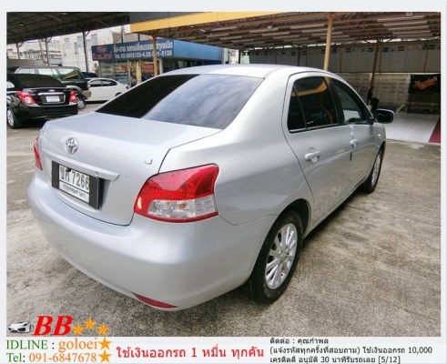 TOYOTA VIOS 1.5 J 2008 ใช้เงินออกรถ 10,000 บาท