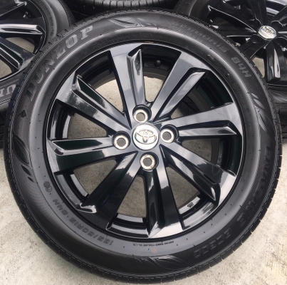 ล้อแม็ก Toyota Vios Yaris ขอบ 15 (สีดำ) พร้อมยาง Dunlop 185-60-15 ปี 16