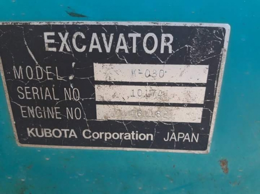 มาใหม่จ้า..KUBOTA K 30  เก่าญี่ปุ่นแท้  เดิมๆๆ  เครื่อง 4  สูบ  สภาพสวย  4,xxx  ชั่วโมง  พร้อมใช้  โทร  089-3818694  ดวงนภา