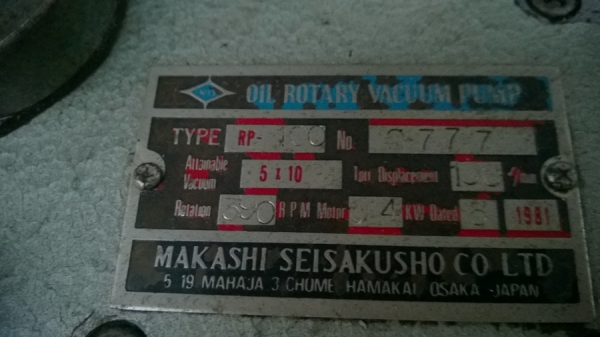 VACCUM PUMP BUSCH + MAKASHI
