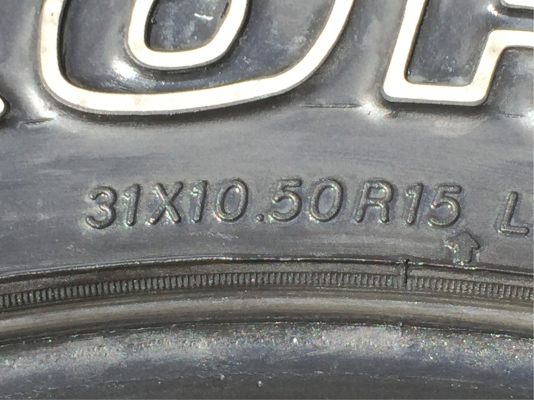 ยาง All Yokohama 31 10.5 R15 กลางปี15 ดอกเต็ม ไม่มีปะ ใช้ยาว ราคาไม่แพง