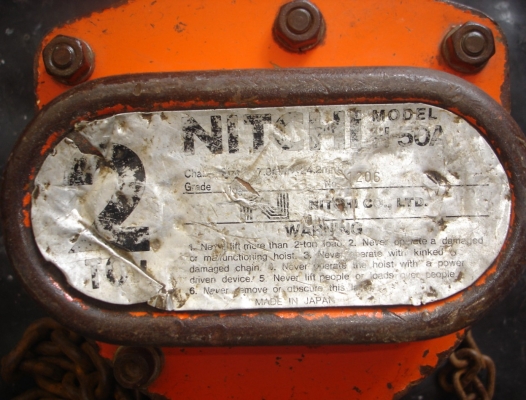 ขายรอกโซ่ nitchi รุ่น h-50a  ขนาด2ตัน made in japan