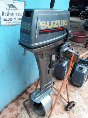 Suzuki 15 แรง 2จังหวะ หาง 21 นิ้ว สวยๆกริบๆ พร้อมใช้ทันที Suzuki 15 แรง 2จังหวะ หาง 21 นิ้ว สวยๆกริบๆ พร้อมใช้ทันที