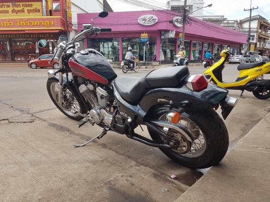 ขายแลกเทิร์นคับ HONDA STEED400 เดิมๆ เครื่องแน่น ยางหน้าหลังเต็ม อินวอยส์ สรรพสามิตร ราคา 57500 บาท 