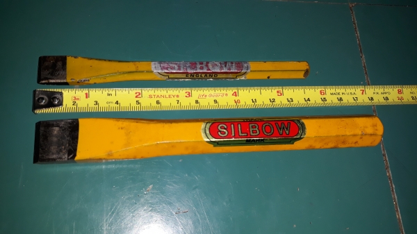 ขายเหล็กสกัดปากแบนชุด2ตัว GILBOW MADE IN ENGLAND.ใหม่เก็บ