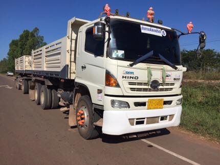 Hino 344 แรง ปี 58 แม่ลูกกระบะดั้มพ์สามมิตร ลูก 3 เพลาแท้ เดิมบางทุกจุด สภาพสวยพร้อมใช้งาน ทะเบียนพร้อม