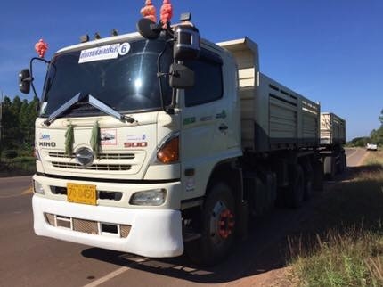 Hino 344 แรง ปี 58 แม่ลูกกระบะดั้มพ์สามมิตร ลูก 3 เพลาแท้ เดิมบางทุกจุด สภาพสวยพร้อมใช้งาน ทะเบียนพร้อม