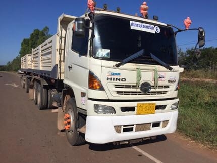Hino 344 แรง ปี 58 แม่ลูกกระบะดั้มพ์สามมิตร ลูก 3 เพลาแท้ เดิมบางทุกจุด สภาพสวยพร้อมใช้งาน ทะเบียนพร้อม