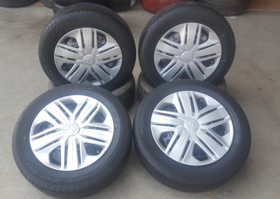 ขายล้อกะทะ HONDA ขอบ15 4รู100ยางปี14  4 ล้อ