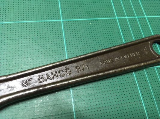 ประแจเลื่อน BAHCO 971 (Made in Sweden) ขนาด 8&quot;