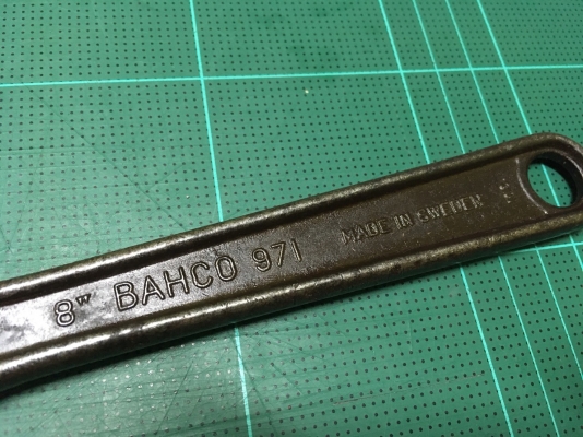 ประแจเลื่อน BAHCO 971 (Made in Sweden) ขนาด 8&quot;