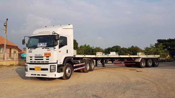 ขาย หัวลาก ISUZU 360 แรงม้า ปี 57 พร้อมหางพ่วงพื้นเรียบ 3 เพลา ปี 56 สภาพสวยพร้อมใช้งาน พร้อมแยกขายห