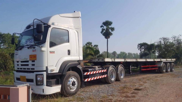 ขาย หัวลาก ISUZU 360 แรงม้า ปี 57 พร้อมหางพ่วงพื้นเรียบ 3 เพลา ปี 56 สภาพสวยพร้อมใช้งาน พร้อมแยกขายห ขาย หัวลาก ISUZU 360 แรงม้า ปี 57 พร้อมหางพ่วงพื้นเรียบ 3 เพลา ปี 56 สภาพสวยพร้อมใช้งาน พร้อมแยกขายห