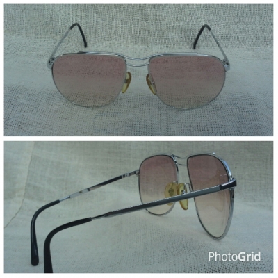 แว่นตาโคตรบุรุษ 'กระต่ายหนุ่มที่ดวงจันทร์หมายปอง'  โมเดลราชสีห์เงิน 'หยดน้ำตา - นักบิน'  บิ๊กไซซ์ 145mm !  Vintage PLAYBOY handmade in USA