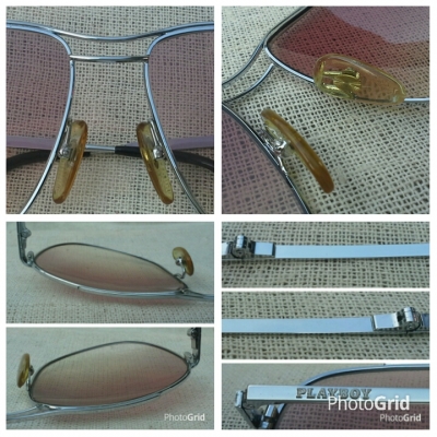 แว่นตาโคตรบุรุษ 'กระต่ายหนุ่มที่ดวงจันทร์หมายปอง'  โมเดลราชสีห์เงิน 'หยดน้ำตา - นักบิน'  บิ๊กไซซ์ 145mm !  Vintage PLAYBOY handmade in USA