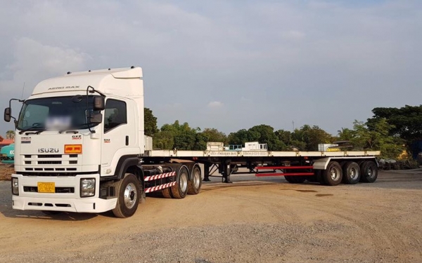 Isuzu 360 แรง ปี 57 พร้อมหางสามมิตร 3 เพลาแท้ ปี 56 สวยสดพร้อมใช้งาน