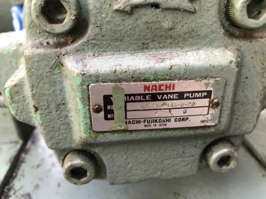 ขายปั้มน้ำมันไฮโดรลิค Nachi 3HP. 220V 3สาย made in Japan เก่าญี่ปุ่น พร้อมวาล์วคอนโทรล 110VAC อุปกรณ์ครบ สภาพสวย พร้อมใช้งาน