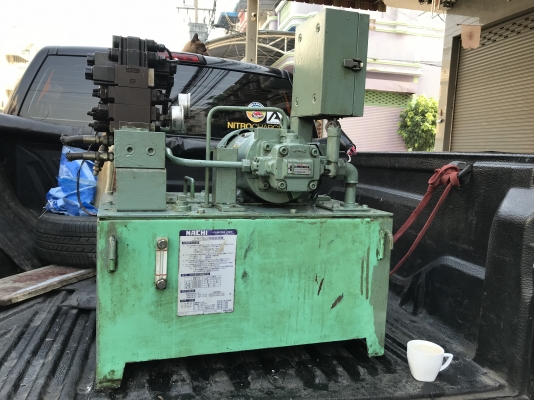 ขายปั้มน้ำมันไฮโดรลิค Nachi 3HP. 220V 3สาย made in Japan เก่าญี่ปุ่น พร้อมวาล์วคอนโทรล 110VAC อุปกรณ์ครบ สภาพสวย พร้อมใช้งาน