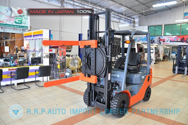 ขายรถโฟล์คลิฟท์มือสอง TOYOTA รุ่น 8FG15-13809 นำเข้าจากประเทศญี่ปุ่น 100\% ไม่เคยใช้งานในไทย