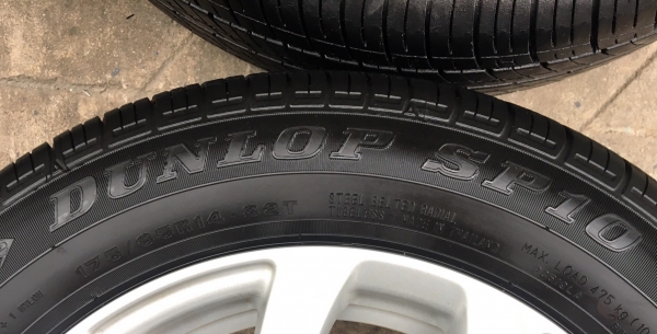 ล้อแม็ก Honda Brio Amaze ขอบ 14 พร้อมยาง Dunlop 175-65-14 ปลายปี 16