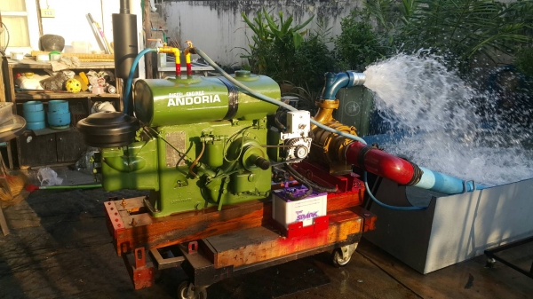 เครื่องสูบนํ้าประกอบใหม่ เครื่อง ANDORIA ดีเซล 23 แรงแน่นๆ+หอยส่งไกล