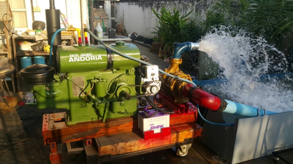 เครื่องสูบนํ้าประกอบใหม่ เครื่อง ANDORIA ดีเซล 23 แรงแน่นๆ+หอยส่งไกล