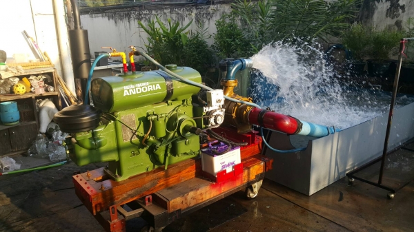 เครื่องสูบนํ้าประกอบใหม่ เครื่อง ANDORIA ดีเซล 23 แรงแน่นๆ+หอยส่งไกล