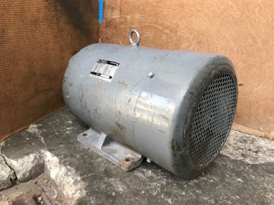 ขายมอเตอร์ไฟบ้าน Hitachi 5HP. 1450rpm. 220V ไฟบ้านหายาก สภาพสวยเดิมๆ หมุนนิ่ม พร้อมใช้งาน