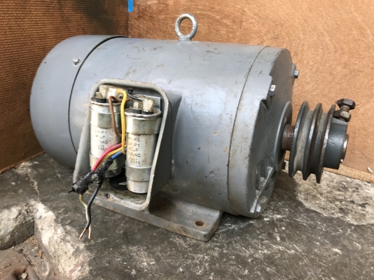 ขายมอเตอร์ไฟบ้าน Hitachi 5HP. 1450rpm. 220V ไฟบ้านหายาก สภาพสวยเดิมๆ หมุนนิ่ม พร้อมใช้งาน