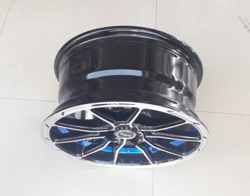 ล้อใหม่YACHIYODA ขอบ15 หน้าเงาคลิปฟ้า 4รู100  พร้อมยาง\%  4 ล้อ