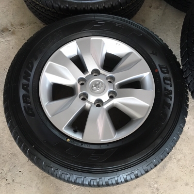 แม็กป้ายแดง Toyota Revo ขอบ17 พร้อมยางป้ายแดง Dunlop 265-65-17 ปลายปี 17 ใหม่ๆยกห้าง