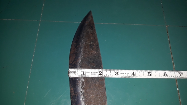 ขายมีดตีจากเหล็กดอกจิกรถไฟ ด้ามเขาควายขนาดหนักเหมาะมือ