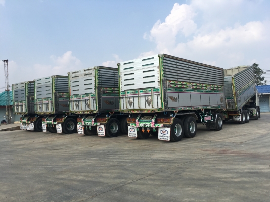 ขายด่วนรถพ่วงดั้ม344เบรกแห้ง ดั้มพืชไร่อู่ซุ่นชัย ใส่ของได้29.7ตัน