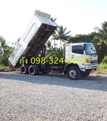 Hino 320 แรง ปี 48 แม่เดี่ยวกระบะดัมพ์สามมิตร มีระบบลากพ่วง ยางเต็ม ทะเบียนพร้อม