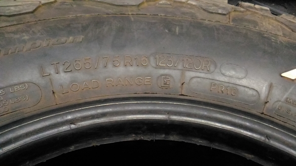 ขายยาง  BF ALL KO2  265 x 75 x 16 ปี 15