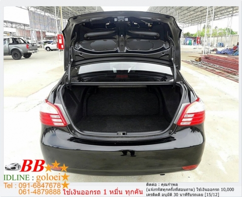 TOYOTA VIOS 1.5 E AIRBAG-ABS 2012 ใช้เงิน 10,000 บ. ออกรถ