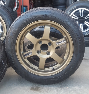 ล้อมือ2 TE37 ขอบ15 4รู100 พร้อมยาง  4 ล้อ