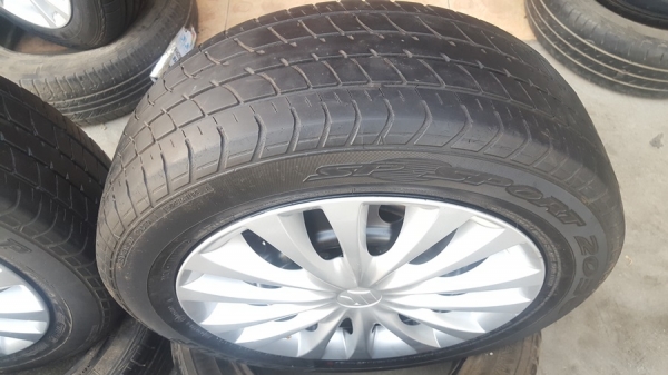 ล้อกะทะSUKUKI Swift 154รู100 พร้อมยาง 4 ล้อ