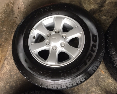 แม็กป้ายแดง ISUZU D-MAX Blue Power ขอบ 16 พร้อมยางป้ายแดง Bridgestone 245-70-16 ปี 17