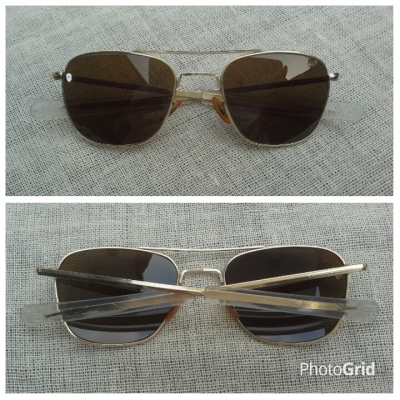 แว่นตาอเมริกันโกลด์ฟิลด์ 12 K ยุค '60s 'ราชันย์แห่งเสืออากาศ' ตัวลึกที่สุด ! Vintage WELSH handmade in USA แว่นตาอเมริกันโกลด์ฟิลด์ 12 K ยุค '60s 'ราชันย์แห่งเสืออากาศ' ตัวลึกที่สุด ! Vintage WELSH handmade in USA