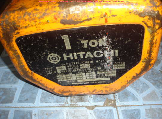 ขายรอกไฟฟ้าขนาด1ตัน ฮิตาชิ ไฟ220v