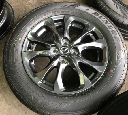 ล้อแม็กป้ายแดง Mazda 2 ขอบ 15 พร้อมยางป้ายแดง Dunlop 185-65-15 ปี 17
