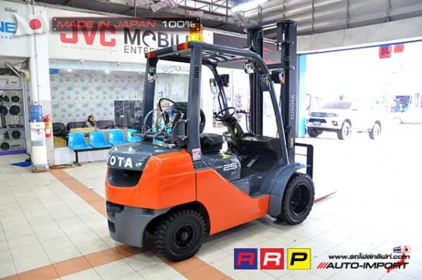 ขายรถโฟล์คลิฟท์มือสอง TOYOTA รุ่น 8FG25-32970 นำเข้าจากประเทศญี่ปุ่น 100\% ไม่เคยใช้งานในไทย ขายรถโฟล์คลิฟท์มือสอง TOYOTA รุ่น 8FG25-32970 นำเข้าจากประเทศญี่ปุ่น 100\% ไม่เคยใช้งานในไทย