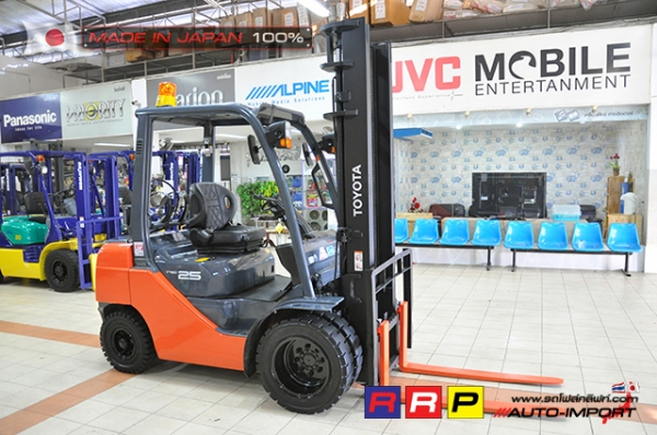 ขายรถโฟล์คลิฟท์มือสอง TOYOTA รุ่น 8FG25-32970 นำเข้าจากประเทศญี่ปุ่น 100\% ไม่เคยใช้งานในไทย ขายรถโฟล์คลิฟท์มือสอง TOYOTA รุ่น 8FG25-32970 นำเข้าจากประเทศญี่ปุ่น 100\% ไม่เคยใช้งานในไทย